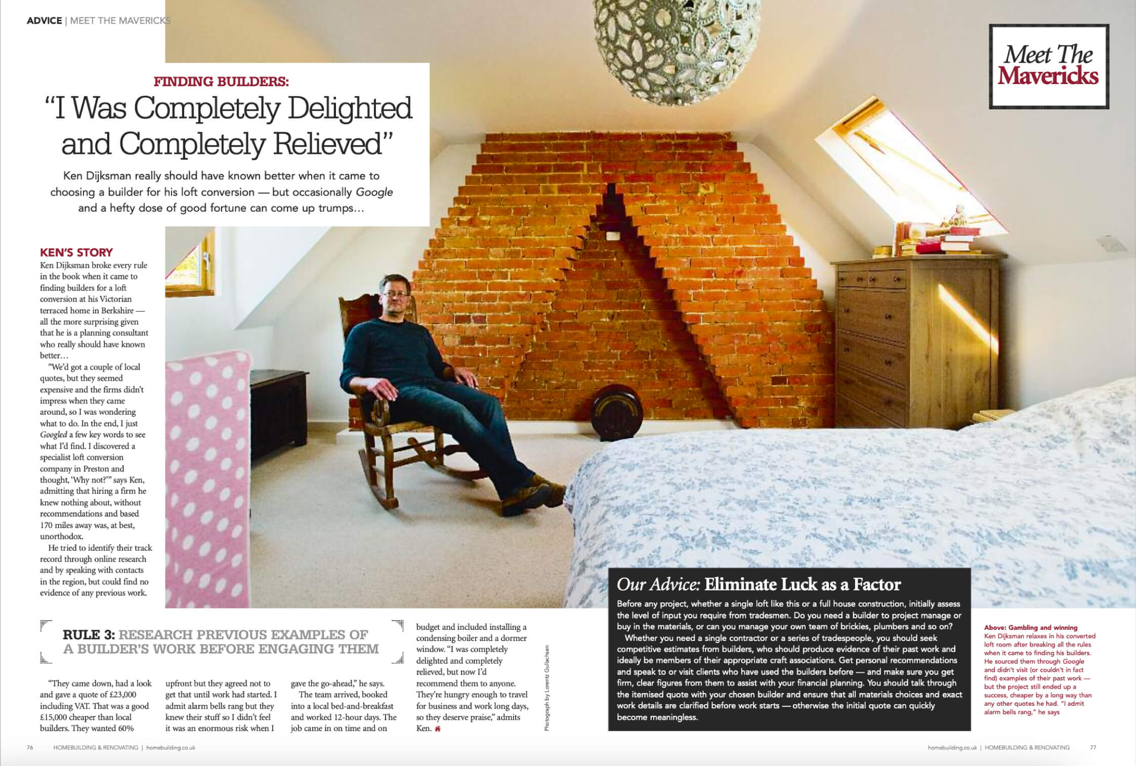 Home Building Magazine Article on Loft Conversions